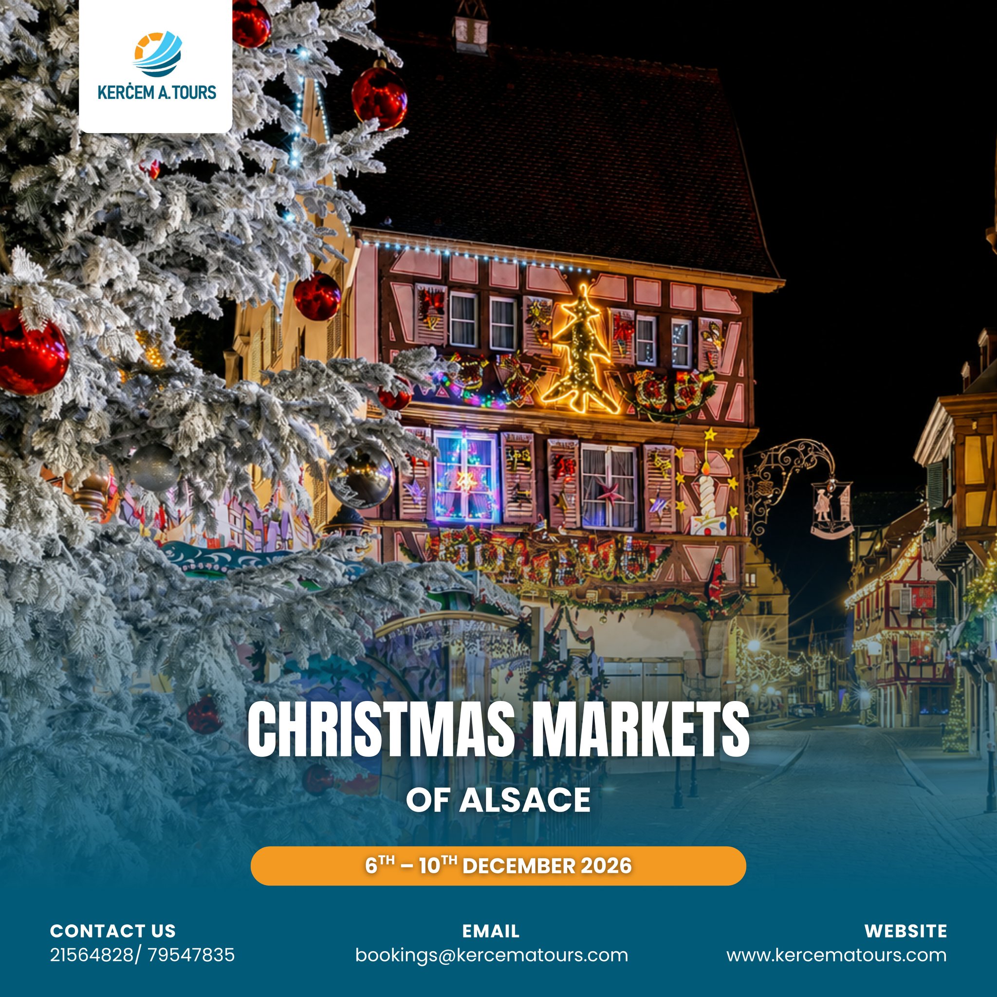 Kercem A' Tours Facebook ad: Christmas Markets of Alsace