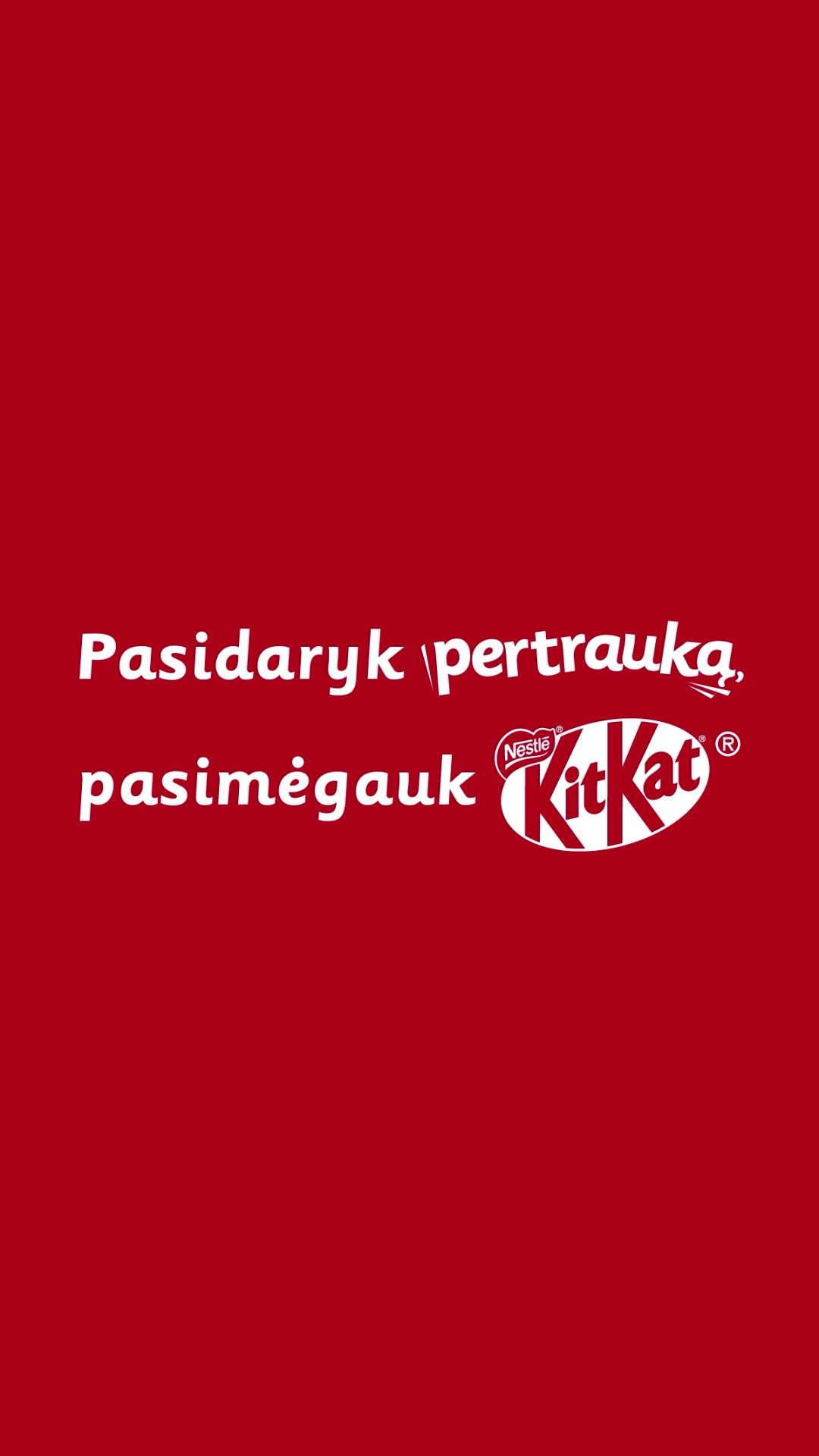 KitKat Facebook ad: Pasimėgauk KitKat!