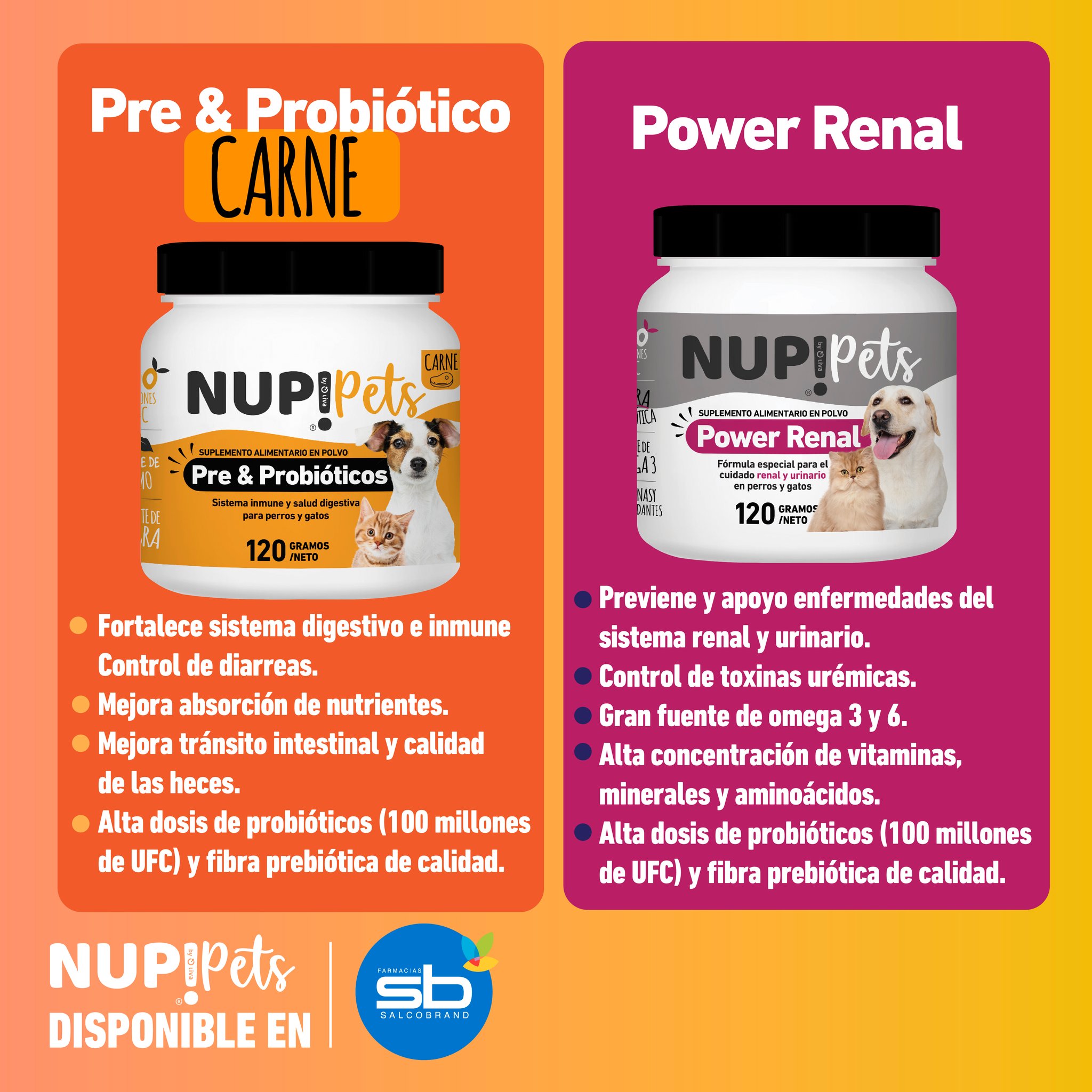 nuppets.bol Facebook ad: CUÍDALOS CON LO MEJOR EN NUTRICIÓN PROBIÓTICA