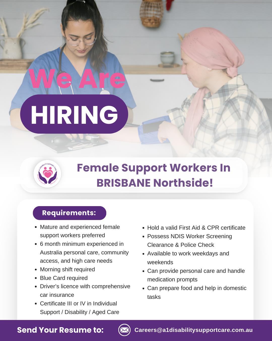 A1 Disability Support Care Facebook ad