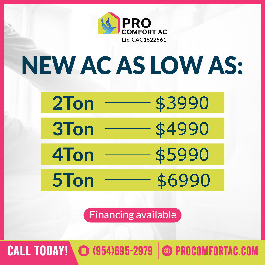 Pro Comfort AC Facebook ad from May 22, 2026