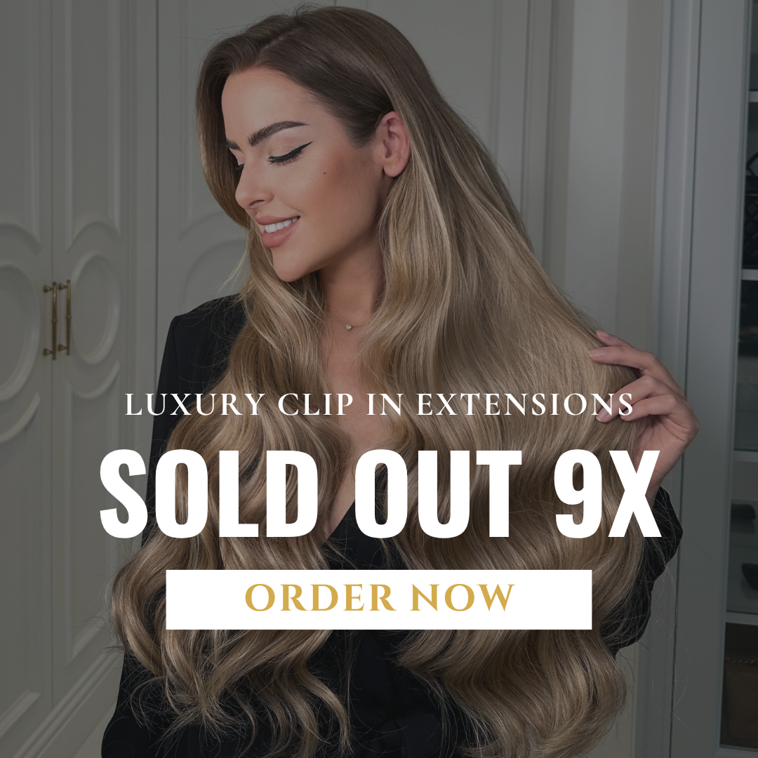 Official Foxy Locks Extensions Facebook ad: Latte Blonde - Seamless Clip In Remy Human Hair Extensions…