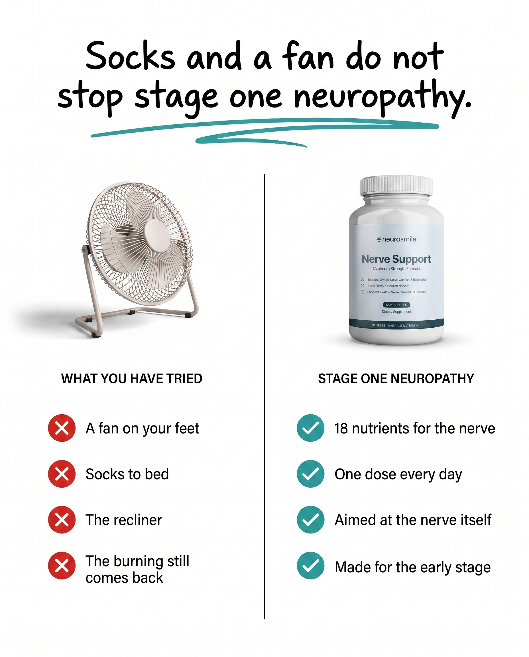 Neuropathy Secrets Facebook ad: Catch It At Tingling