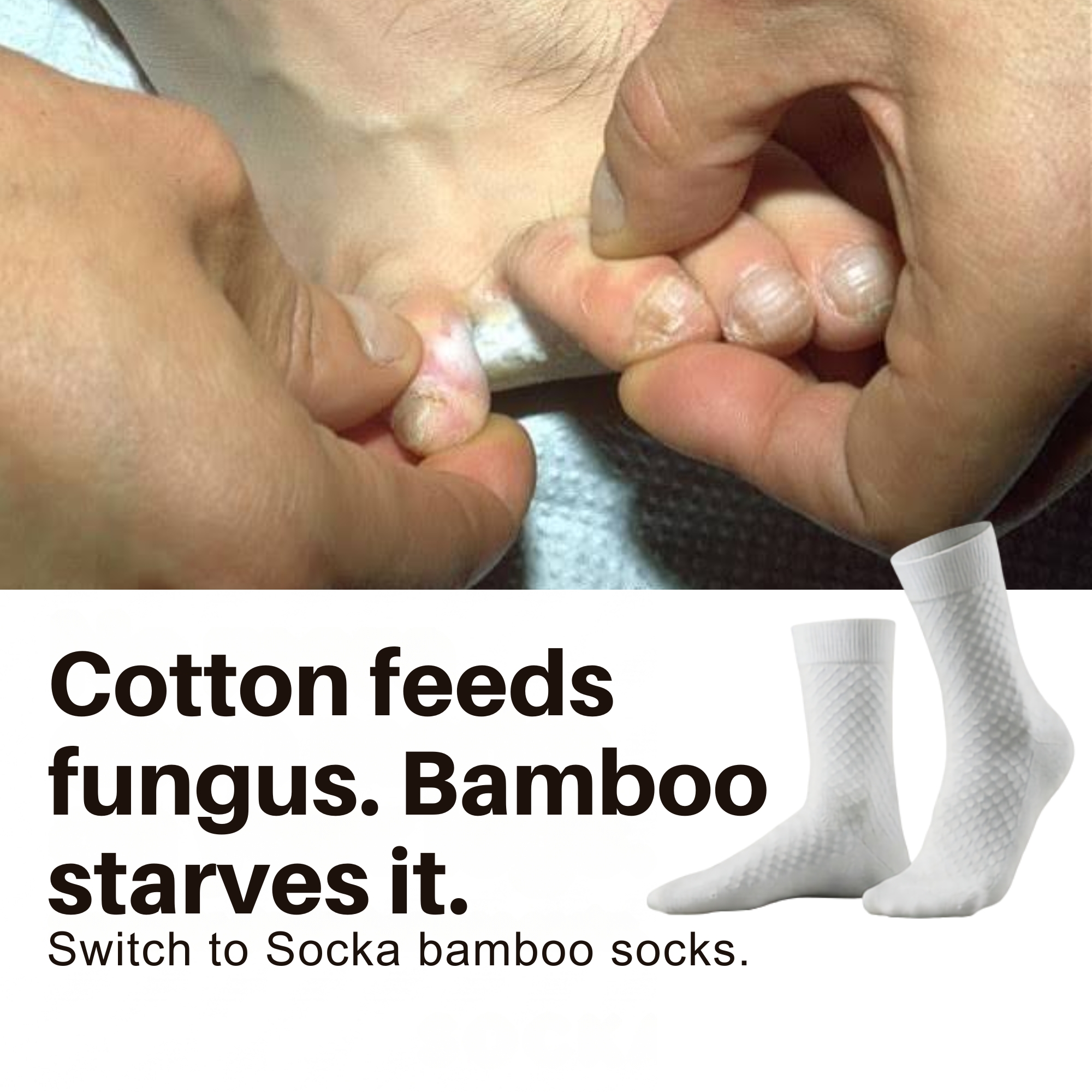 Socka Underwear Facebook ad: No More Deep Marks On Your Legs