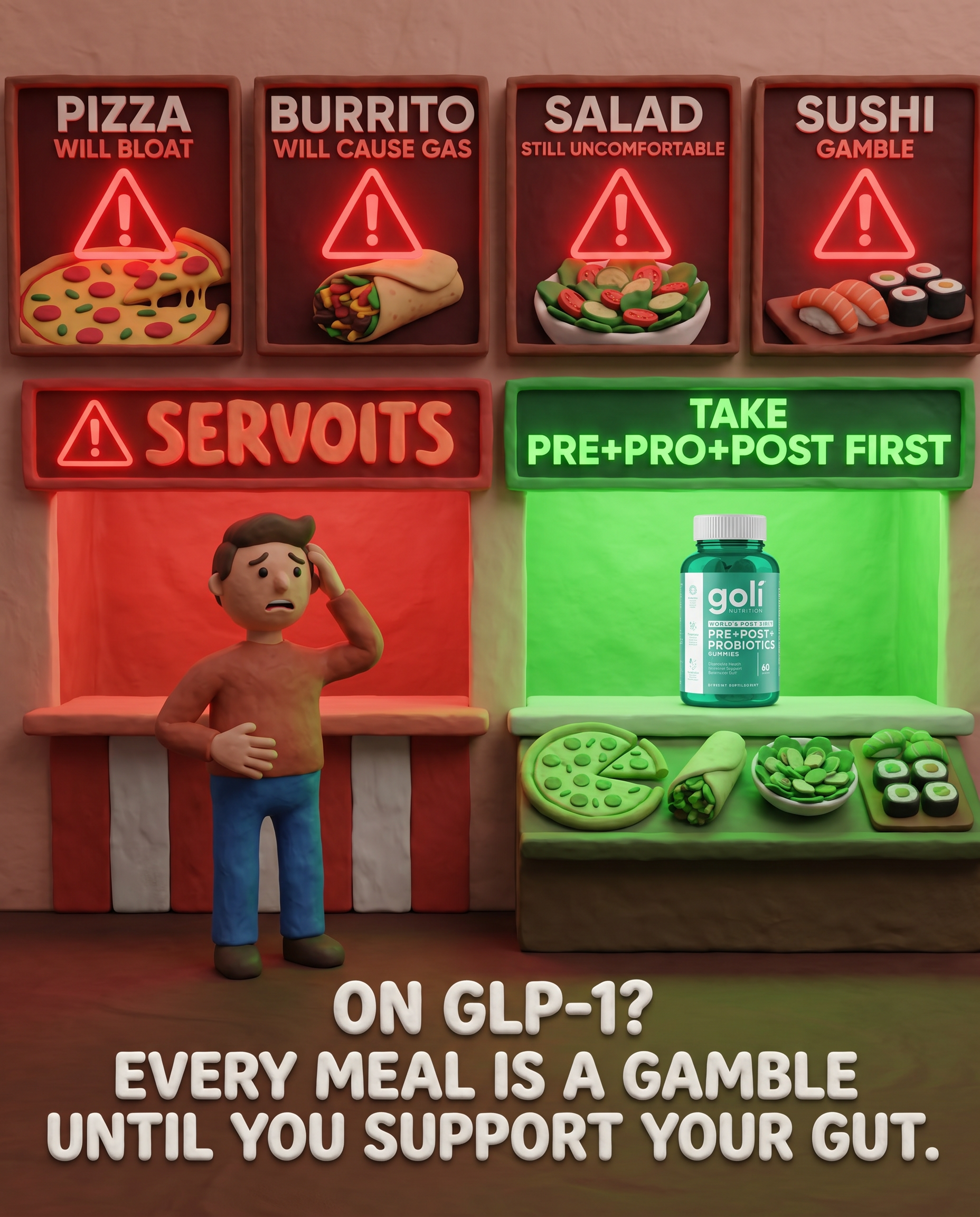 Goli Facebook ad: On a GLP-1? Your Gut’s Adjusting Too