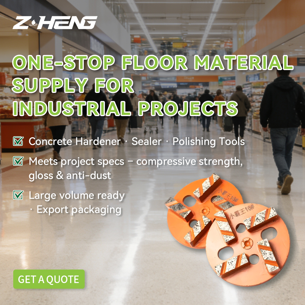 Zhongheng Floor Materials Co., Ltd. Facebook ad: Looking for floor hardener, sealers, or polishing tools?