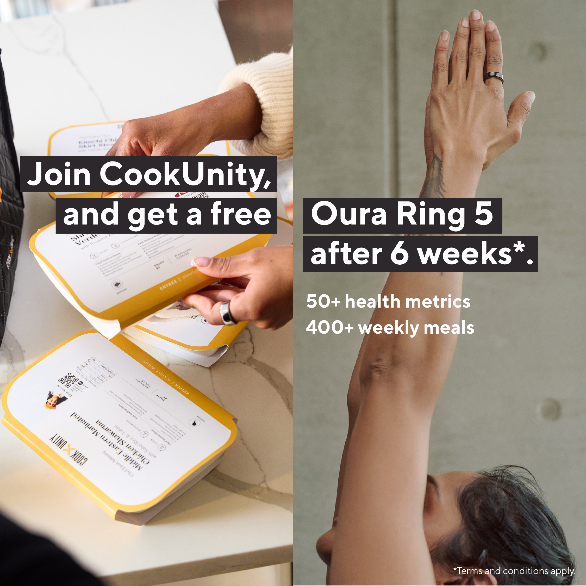 CookUnity Facebook ad: The Ultimate Wellness BOGO.