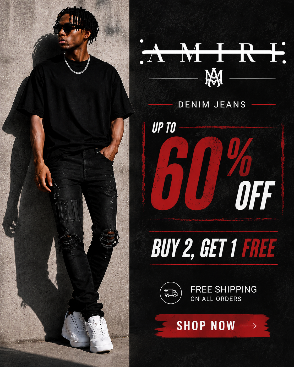 Amrjeans Facebook ad: Buy 2, Get 1 Free!