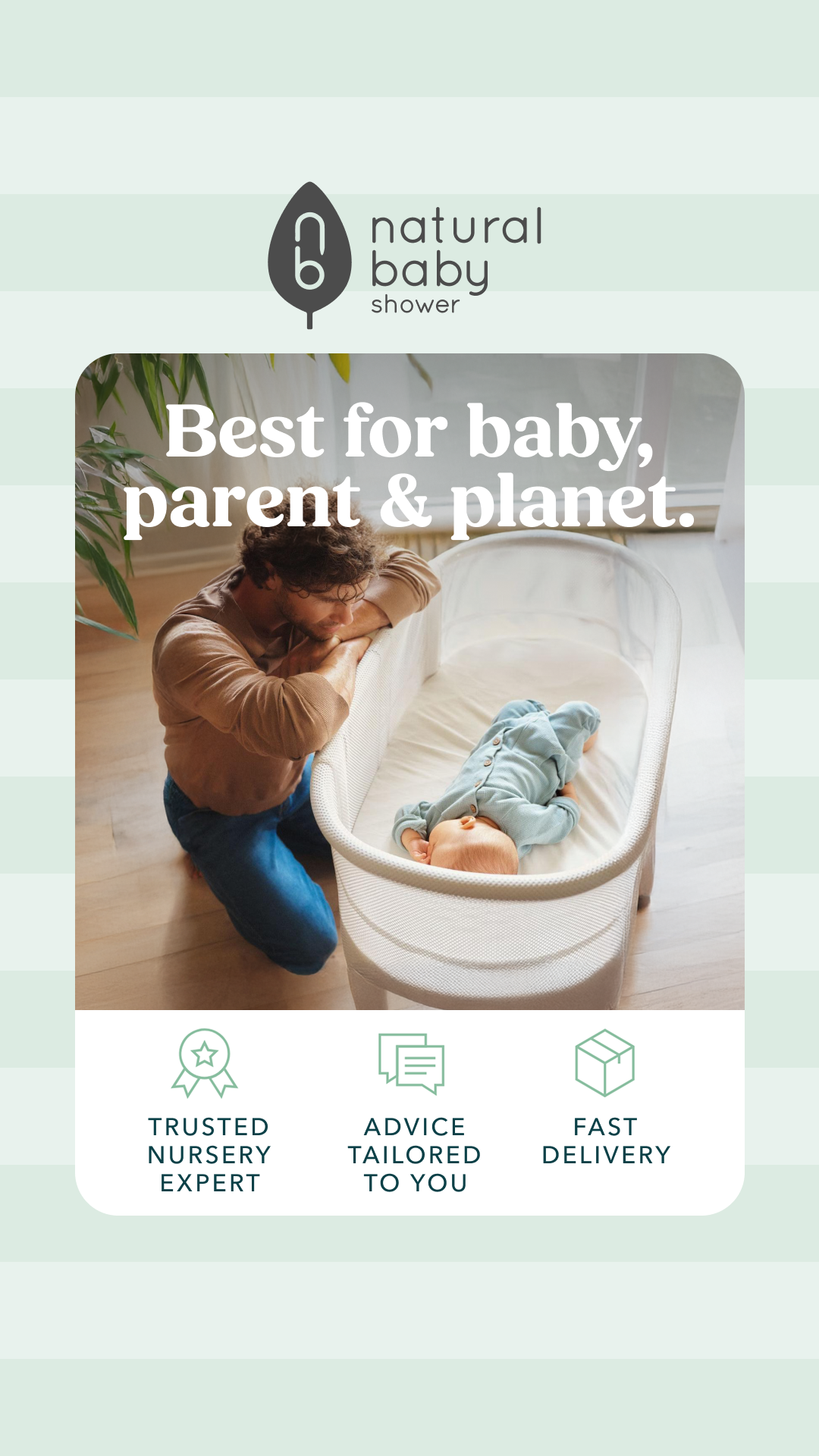 Natural Baby Shower Facebook ad