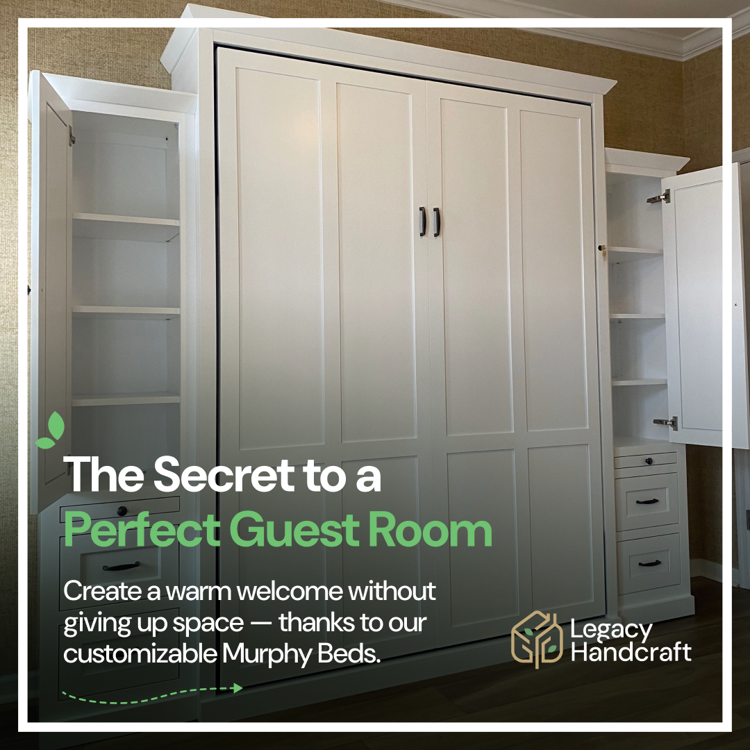 Legacy Handcraft Facebook ad: Every Murphy bed we make is tailored to…