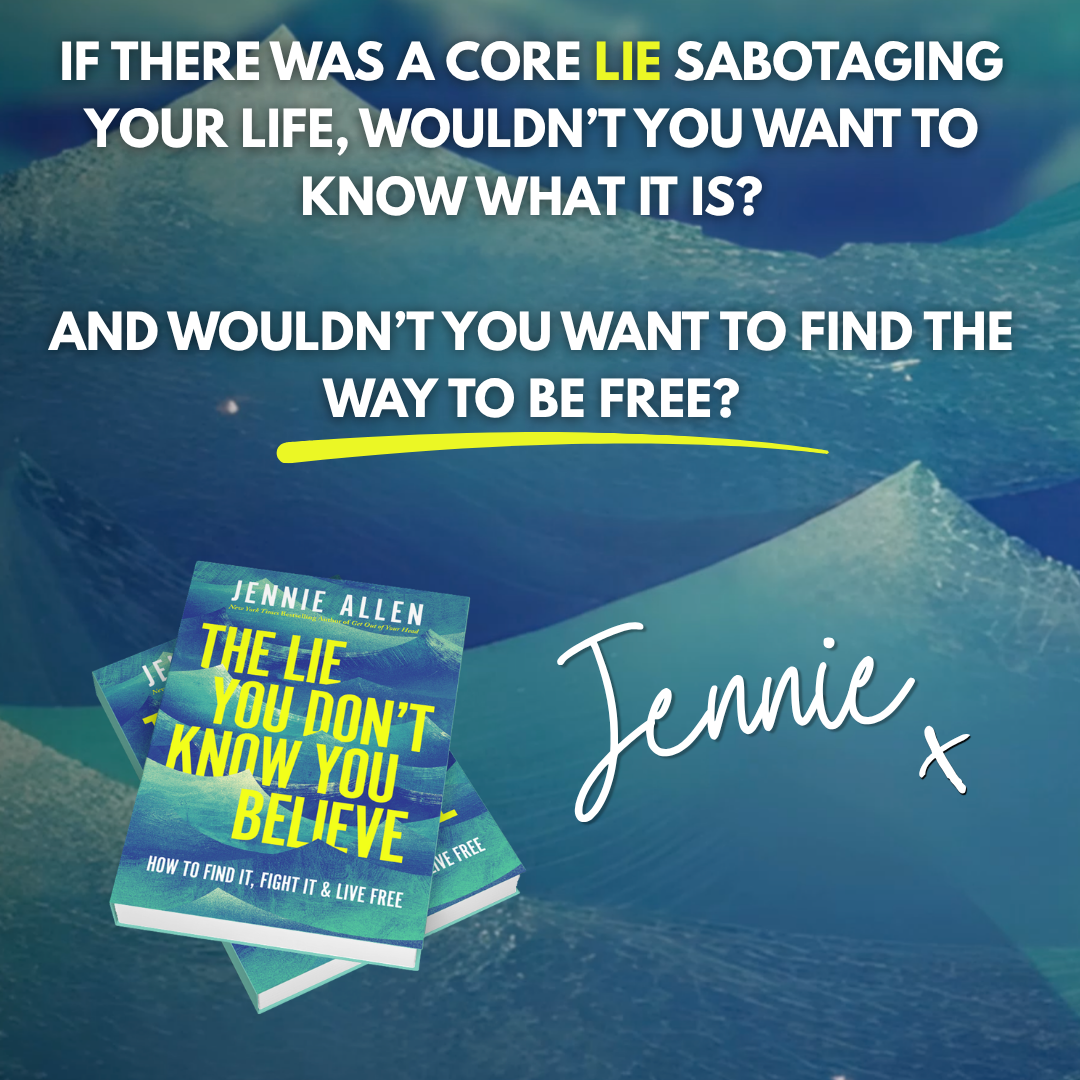 Jennie Allen Facebook ad: What Lie Is Running Your Life?