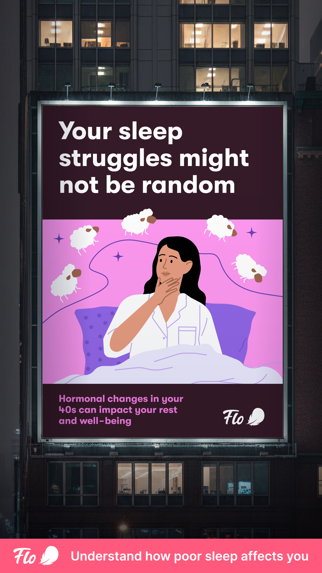 Flo Health App Facebook ad: Try Flo and never look back