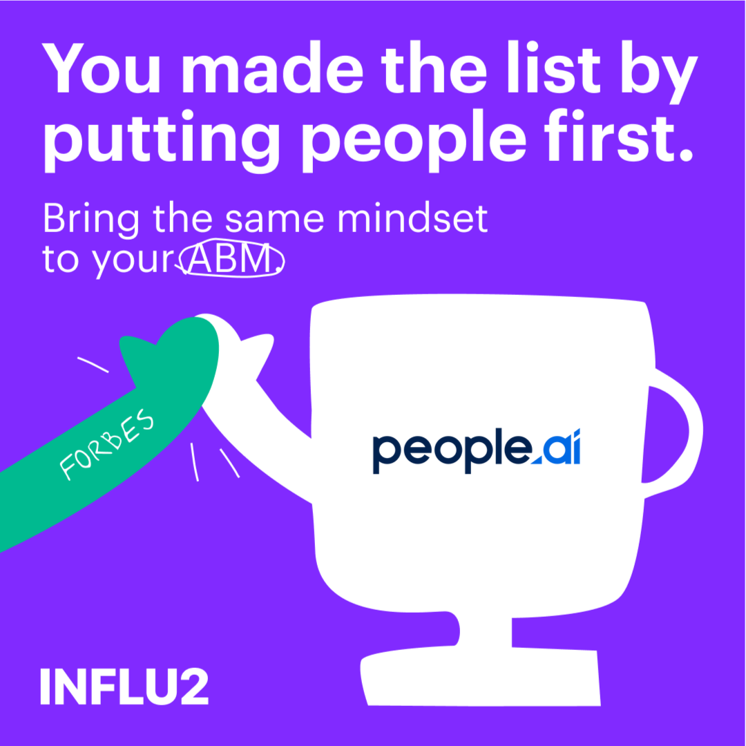 Influ2 x B2B marketing Facebook ad: Make ABM about people, not logos