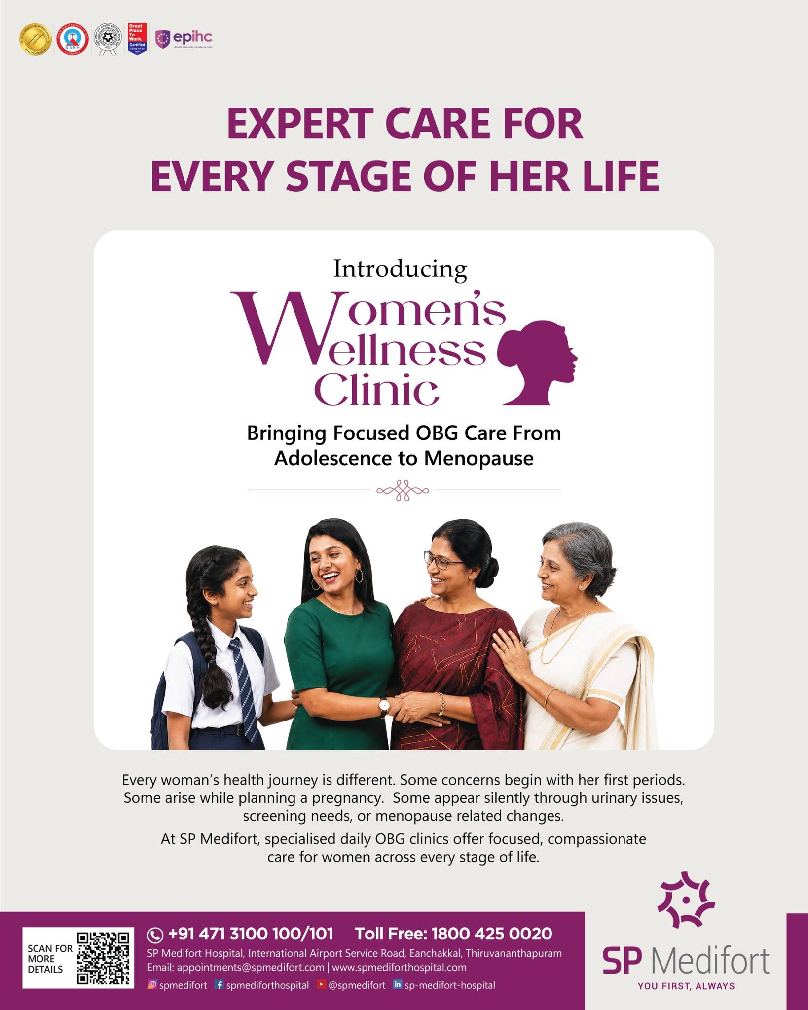 SP Medifort Facebook ad: Expert Care for Every Stage of Her Life