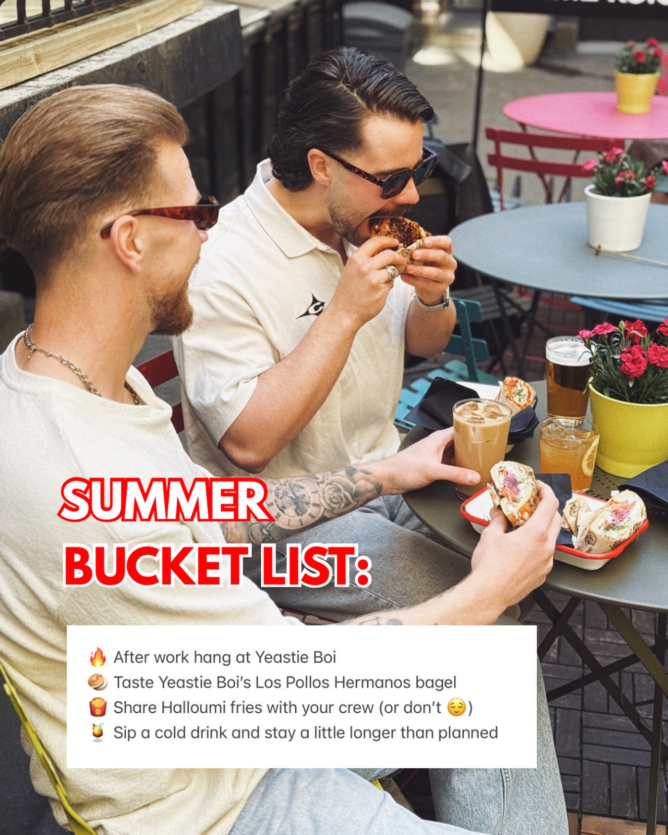 Yeastie Boi Facebook ad: We offer fresh handmade bagels with craft drinks. Yeastie…