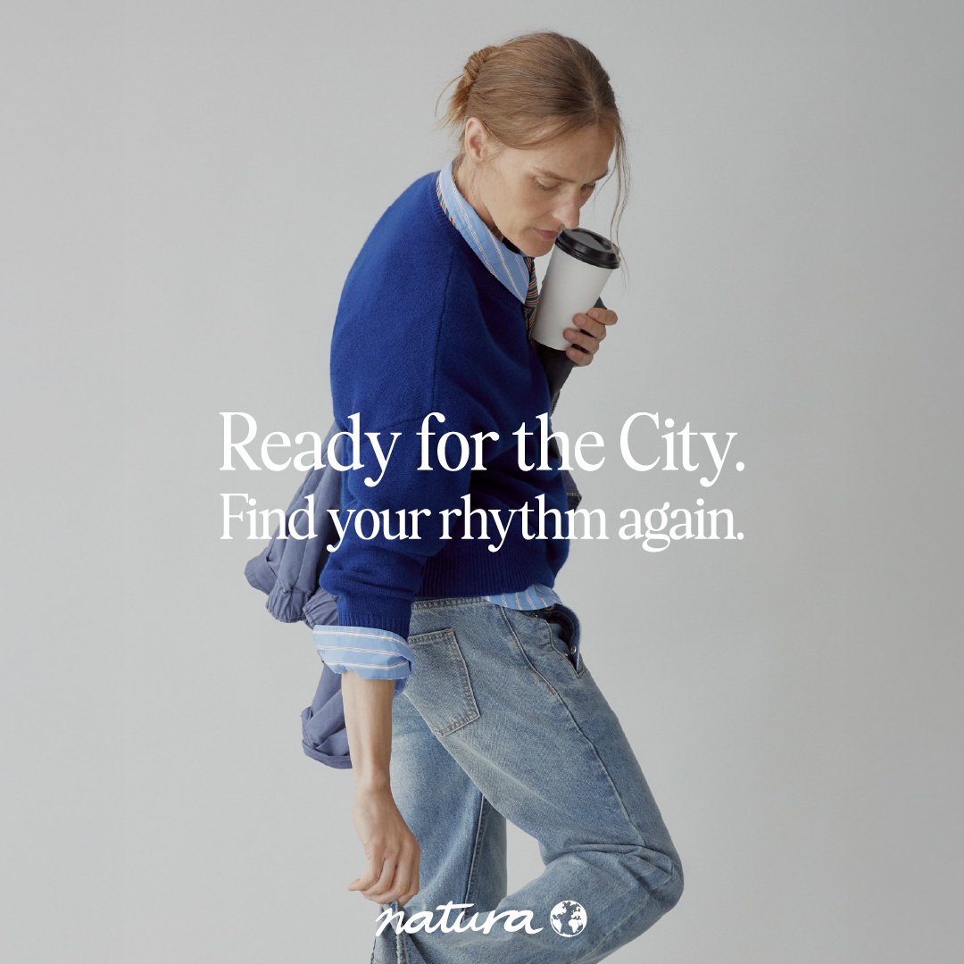 Tiendas Natura Facebook ad: READY FOR THE CITY: Find your rhythm again.
