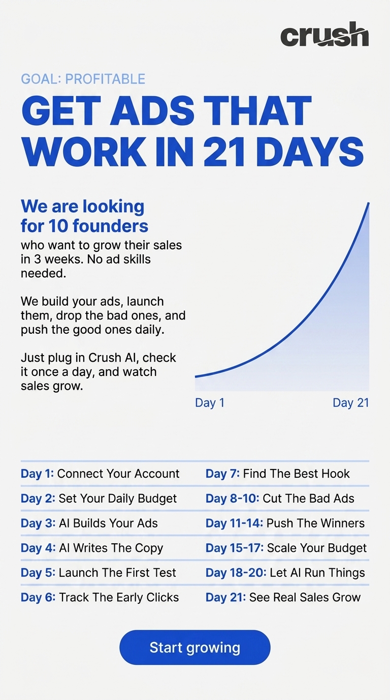 trycrush.ai Facebook ad