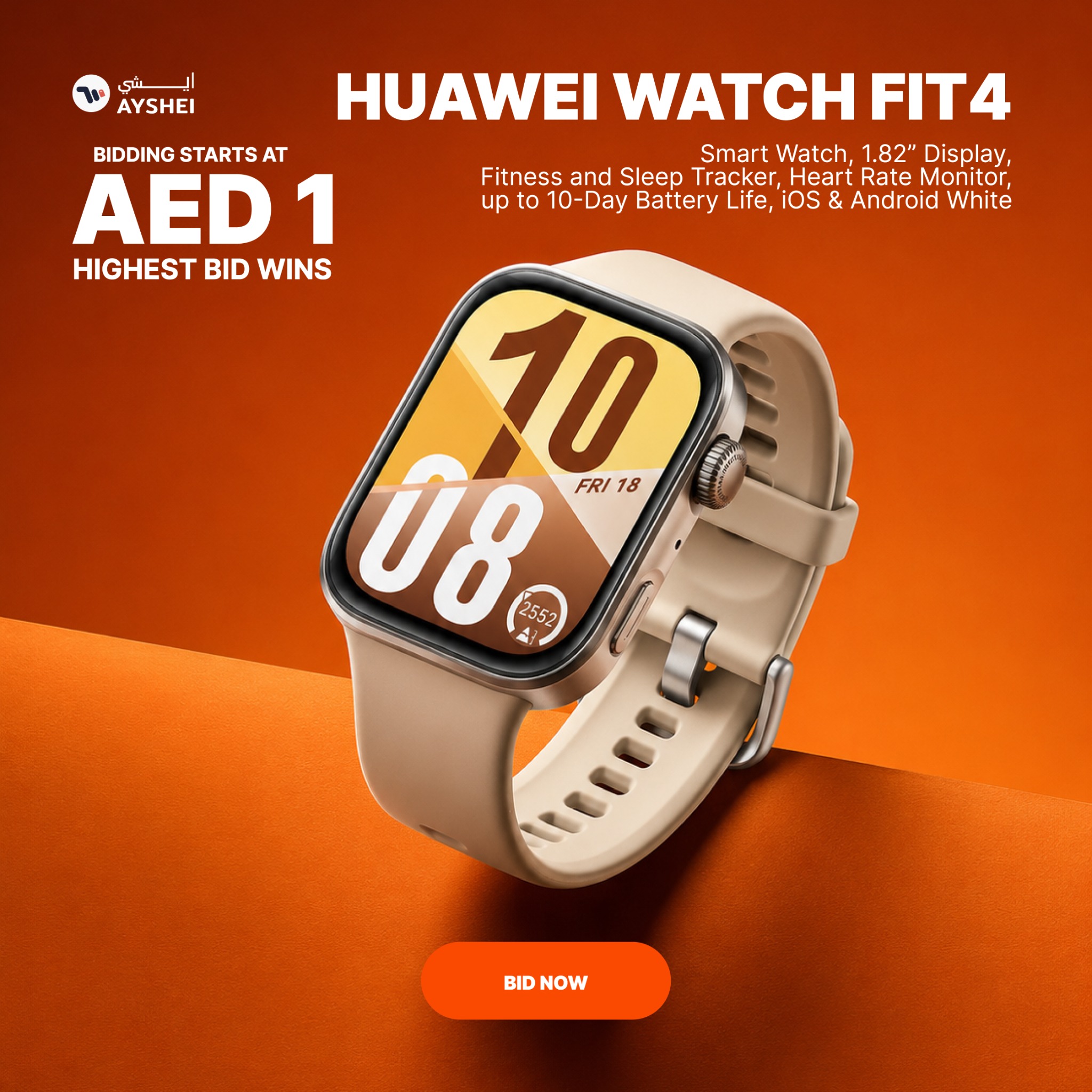 Ayshei UAE Facebook ad: Smartwatches, Now Up for Auction.