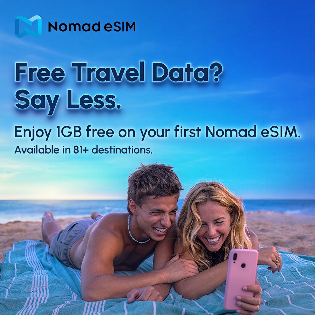 Nomad Esim Facebook ad: Explore the world with Nomad eSIM