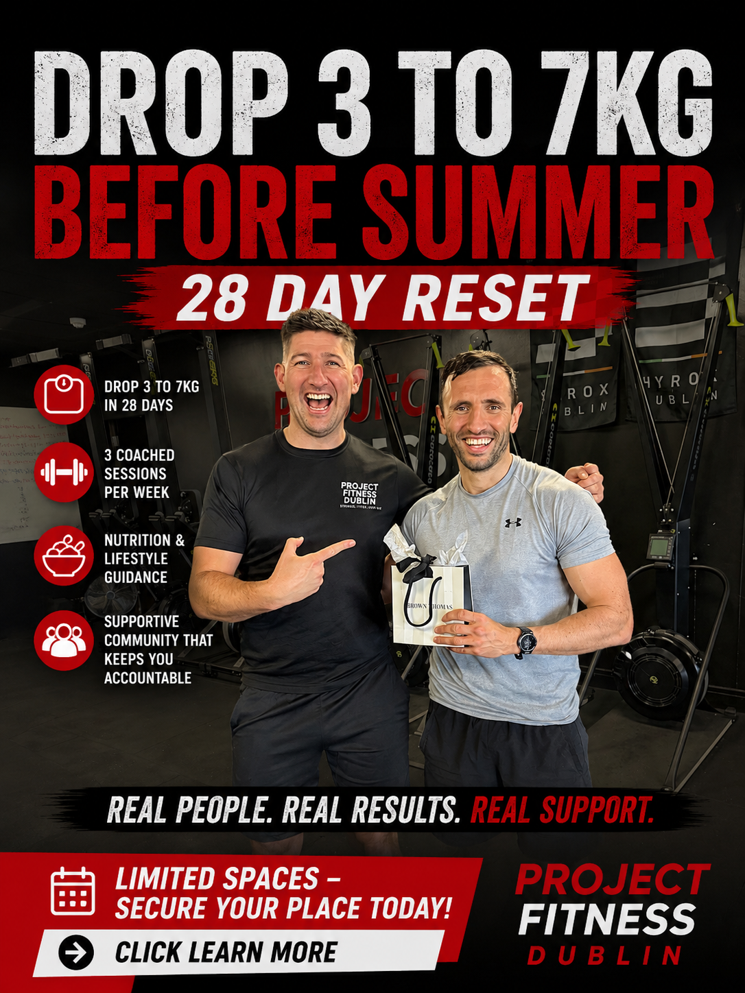 Project Fitness Dublin Facebook ad: 28 Day Summer Reset is live now!