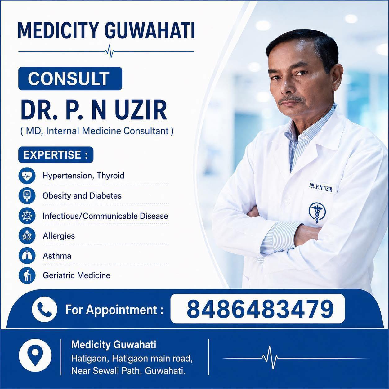 Medicity Guwahati Diagnostics Facebook ad: Meet Dr. P.N.