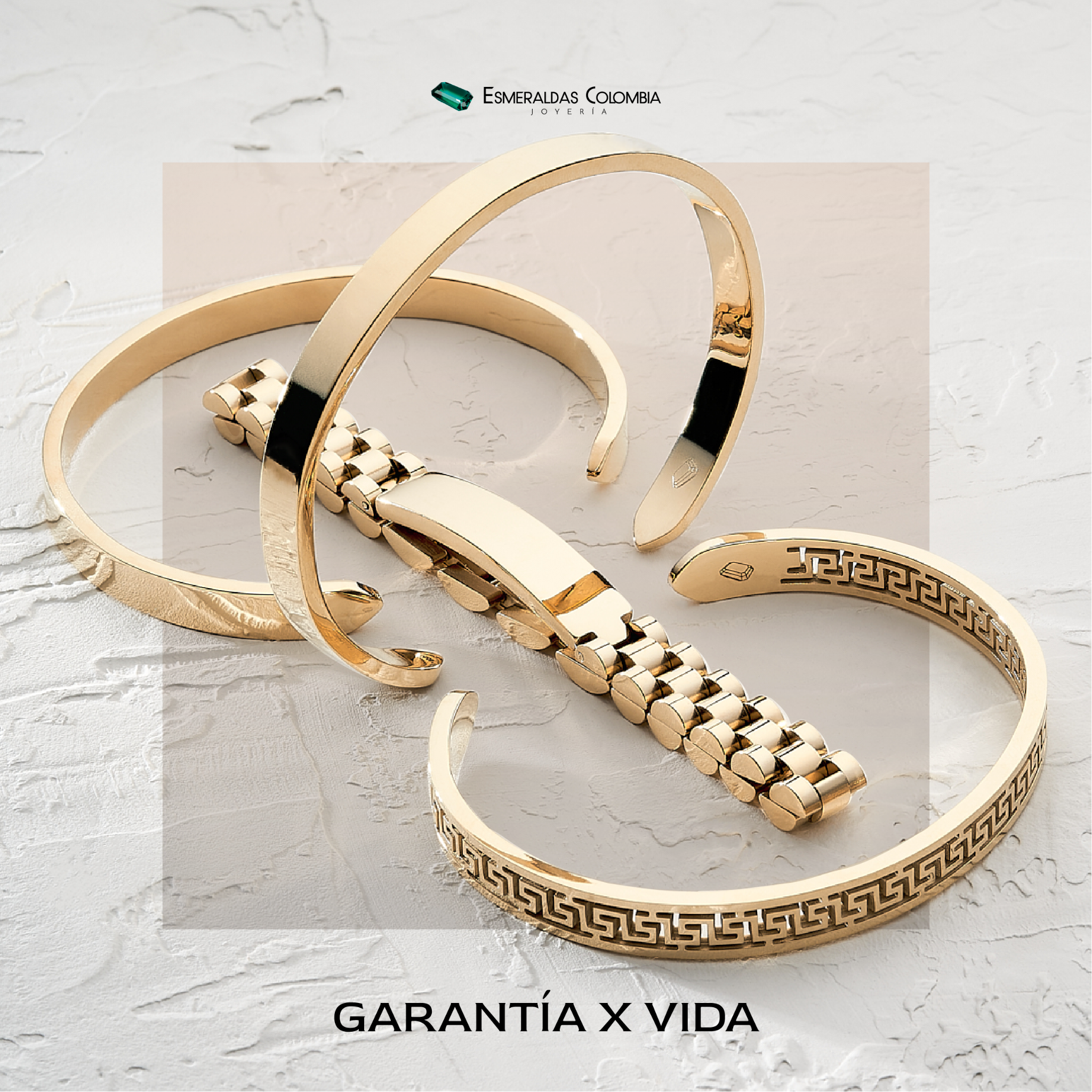 Esmeraldas Colombia Facebook ad: COLECCIÓN BRAZALETES EN ORO LAMINADO Fundimos Oro sobre…