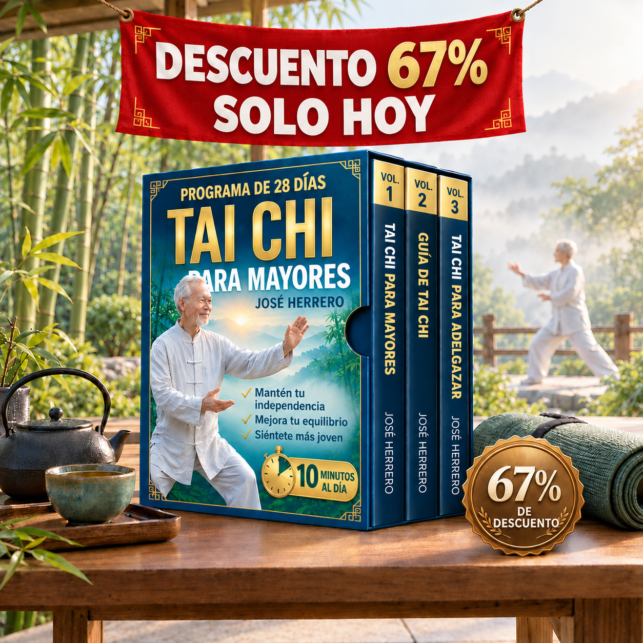 Maria Finds Facebook ad: Tai Chi para Mayores, 10 minutos al día