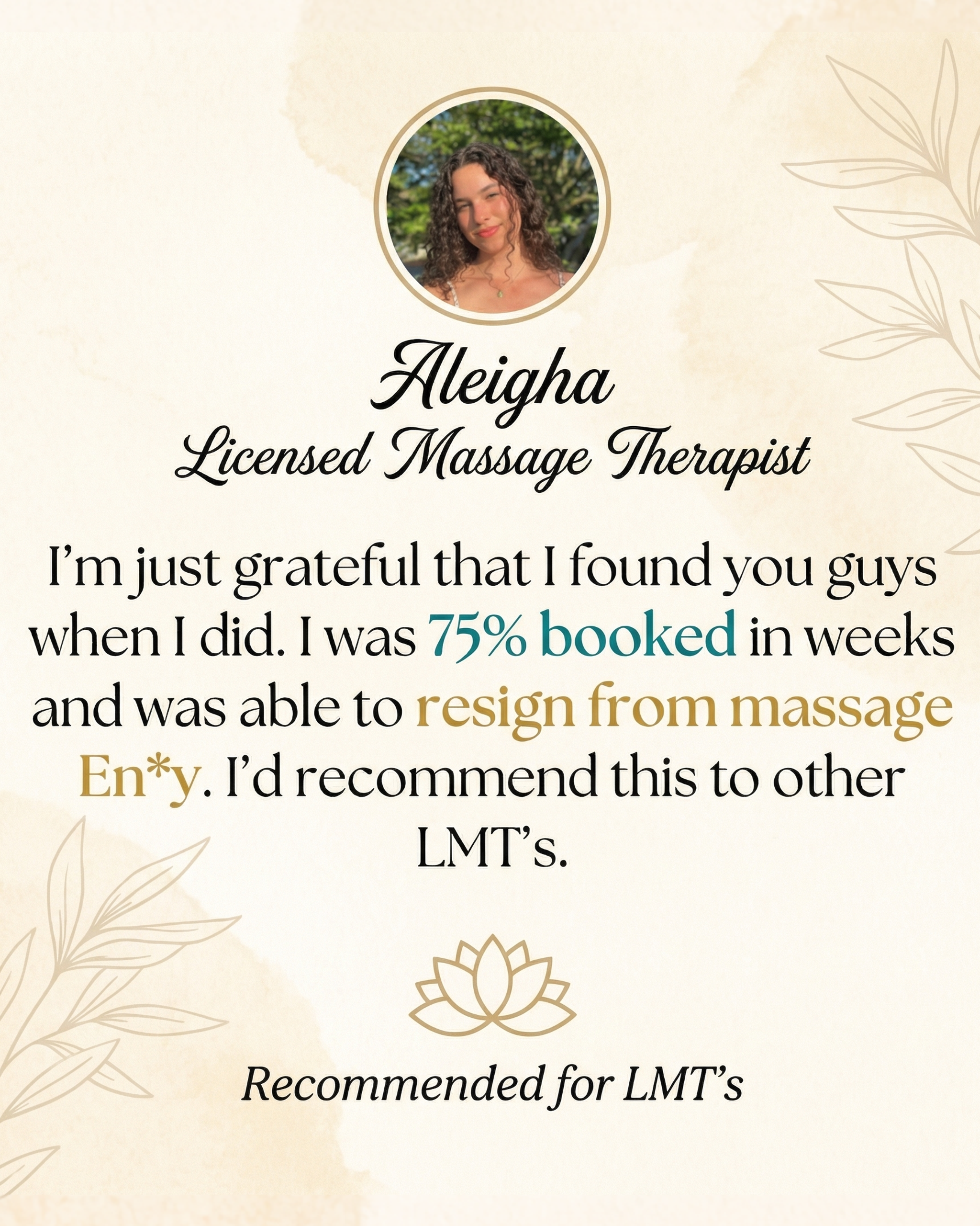 Spamarketing.com Facebook ad: Massage Therapist Growth Support