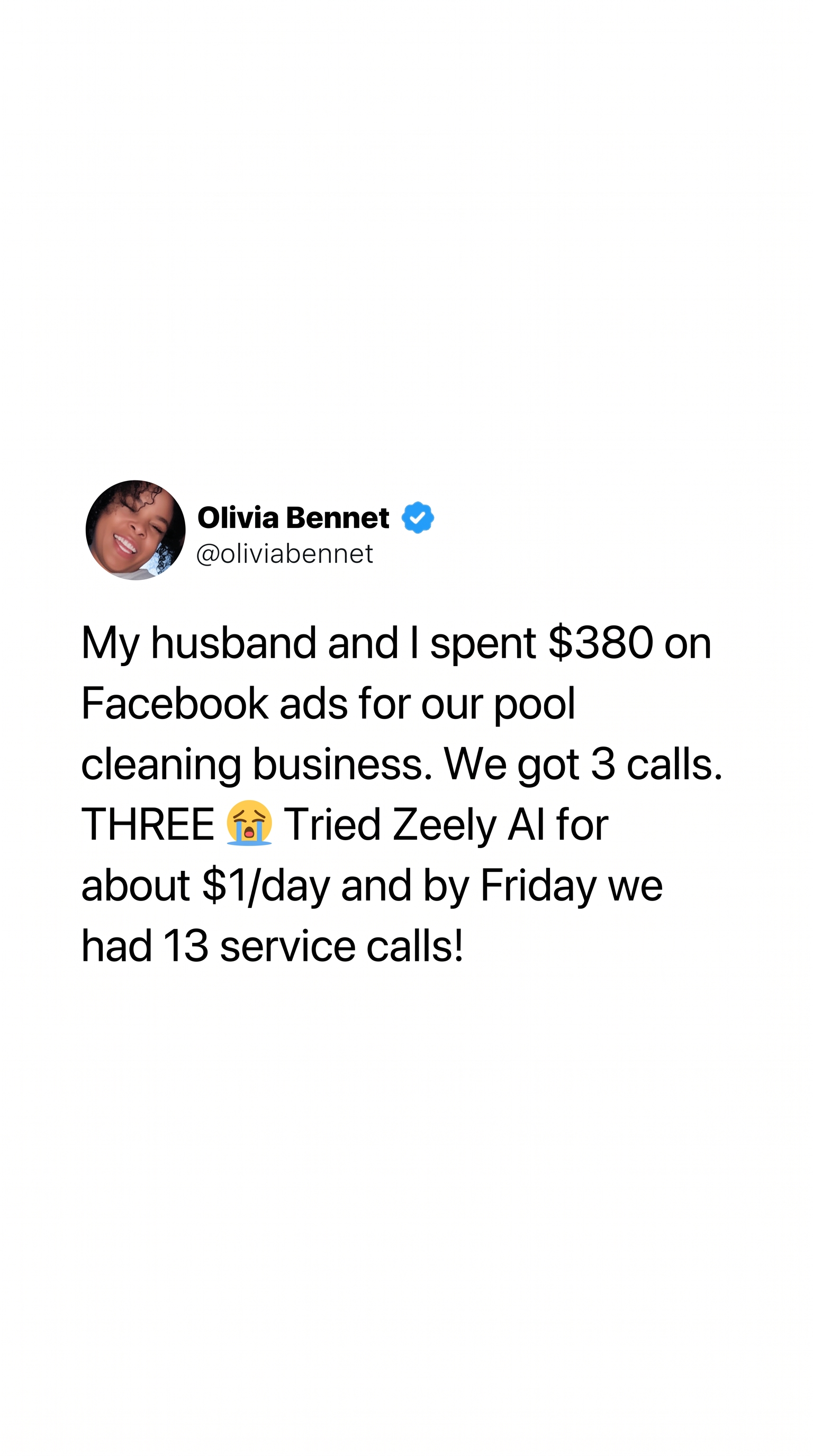 Zeely Facebook ad