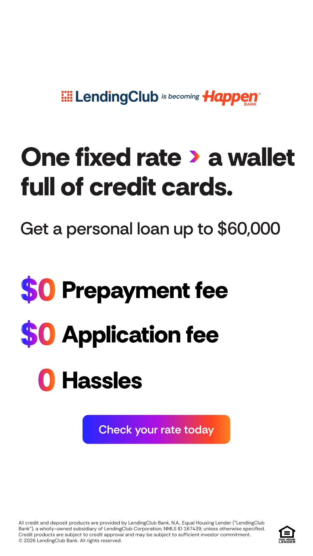 LendingClub Facebook ad