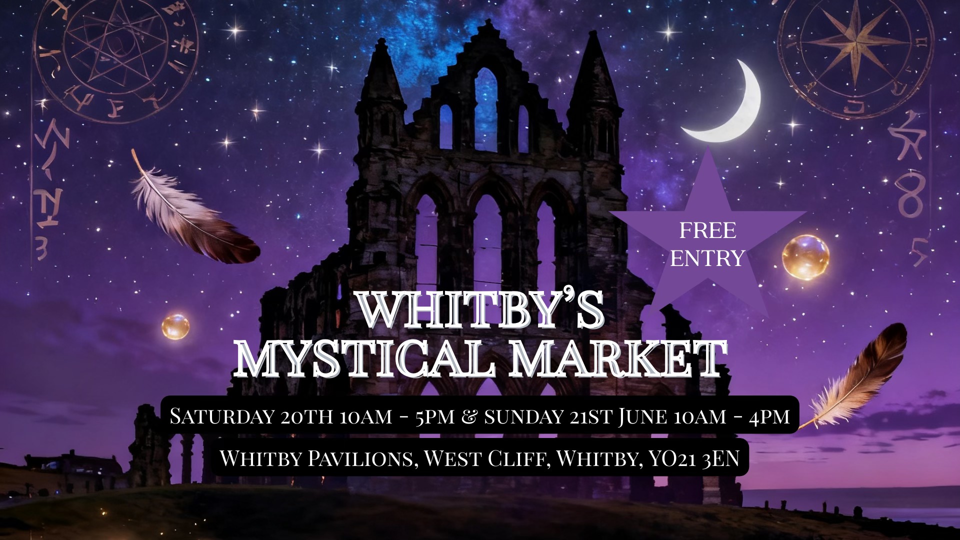 White Light Events Mind Body and Spirit Events Facebook ad: Whitby Mystical Market
