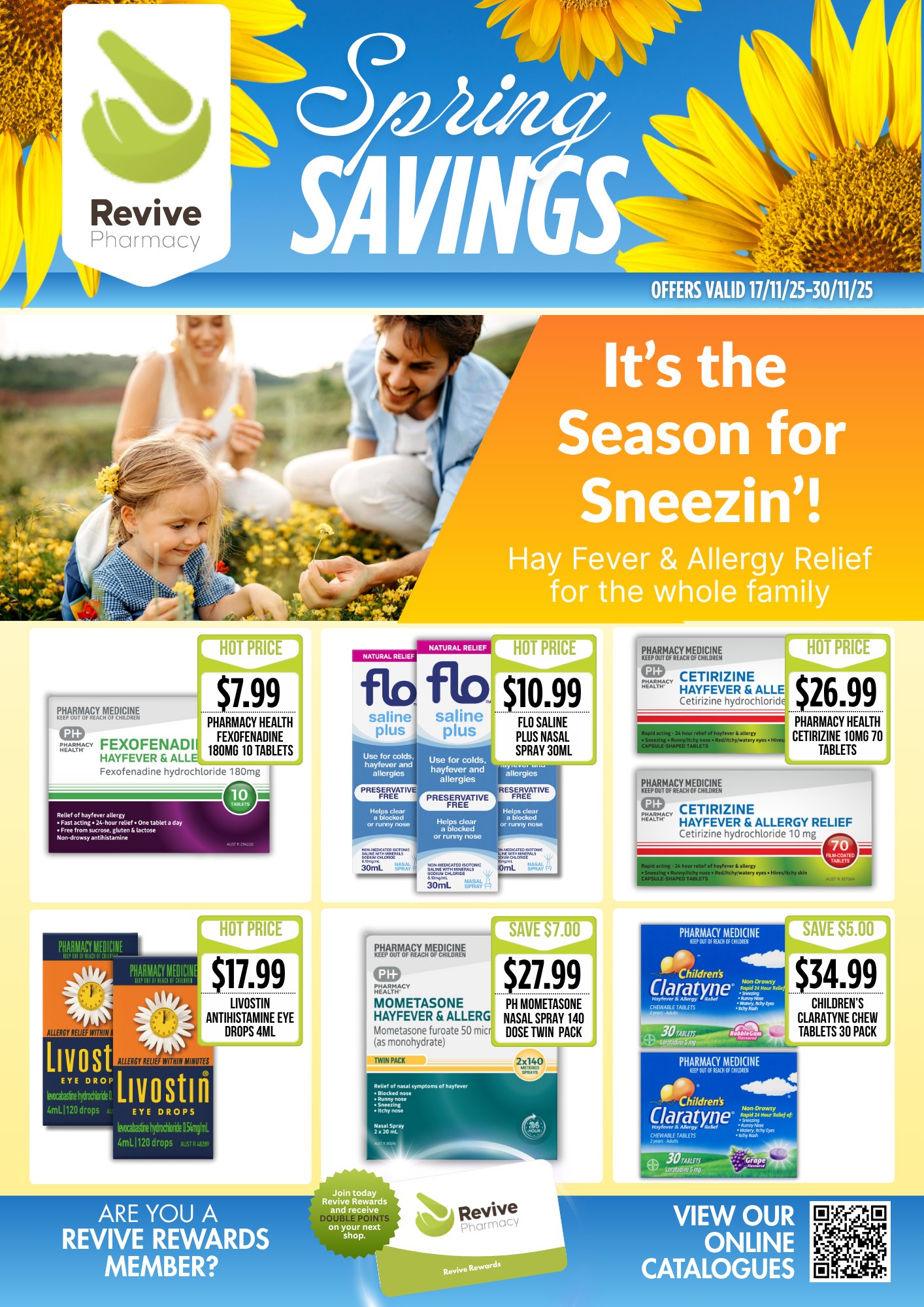 Sunbury Medical Revive Pharmacy Facebook ad: It’s the Season for Sneezin’!