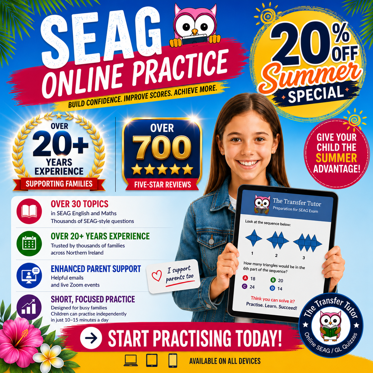 The Transfer Tutor App - Multi-Award Winning Facebook ad