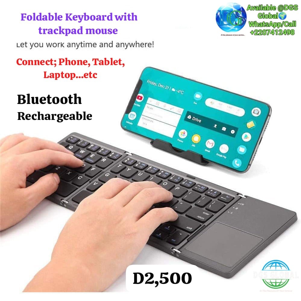 Dynamic Global Service - DGS Global Facebook ad: Wireless Rechargeable Bluetooth keyboard with trackpad…