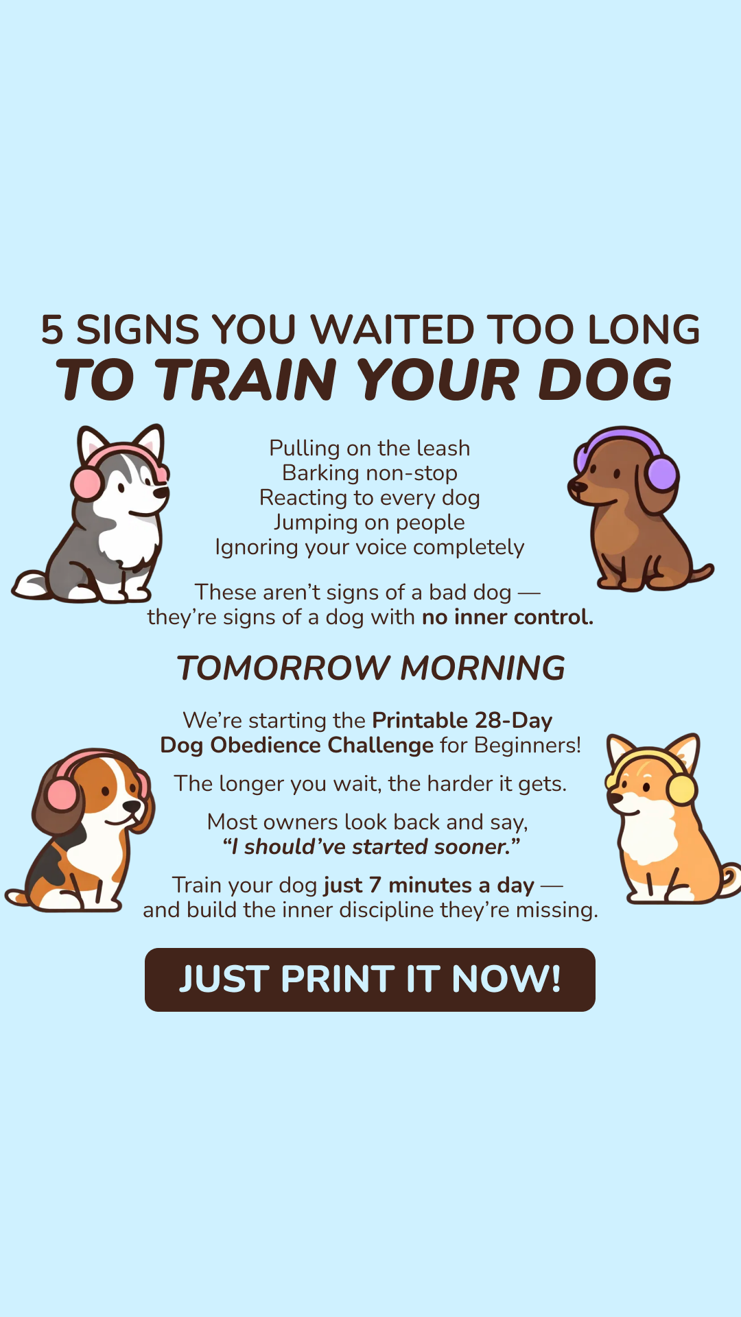 28 Day Dog Obedience Challenge Facebook ad