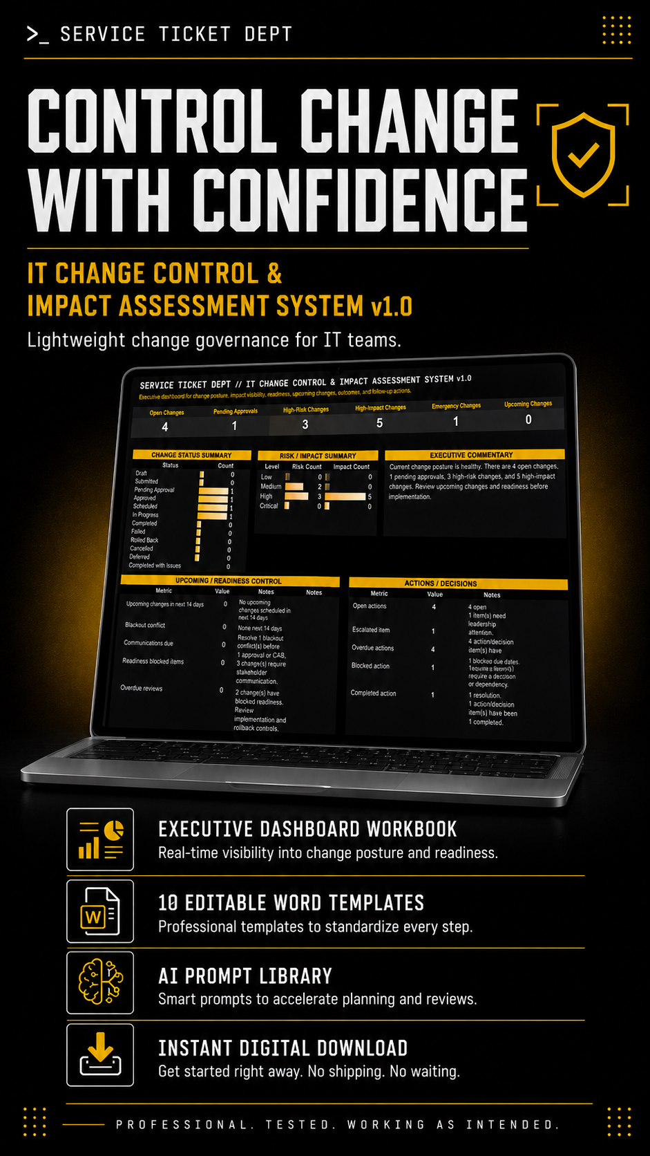 Service Ticket Dept Facebook ad: Control Change With Confidence