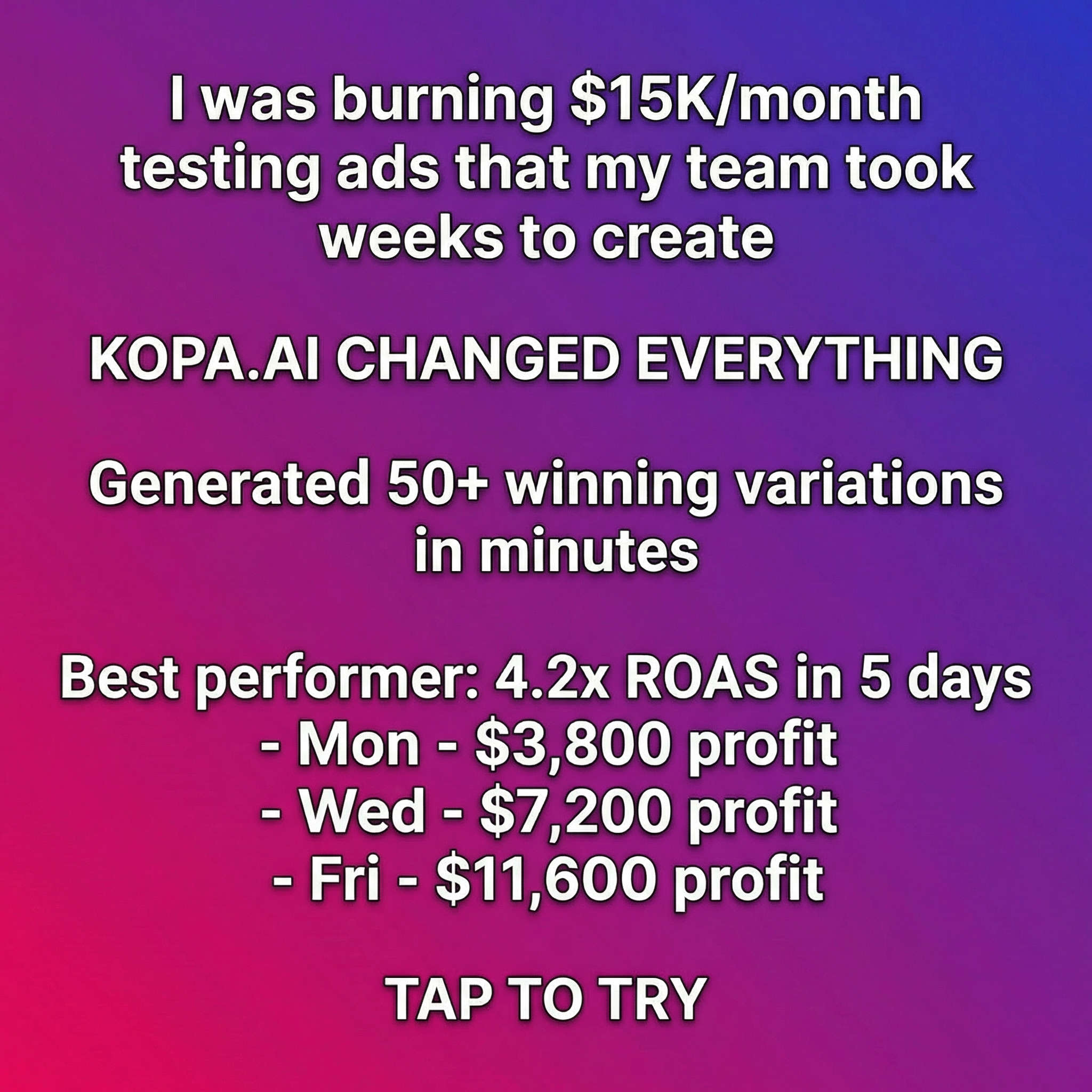 AI tools Facebook ad