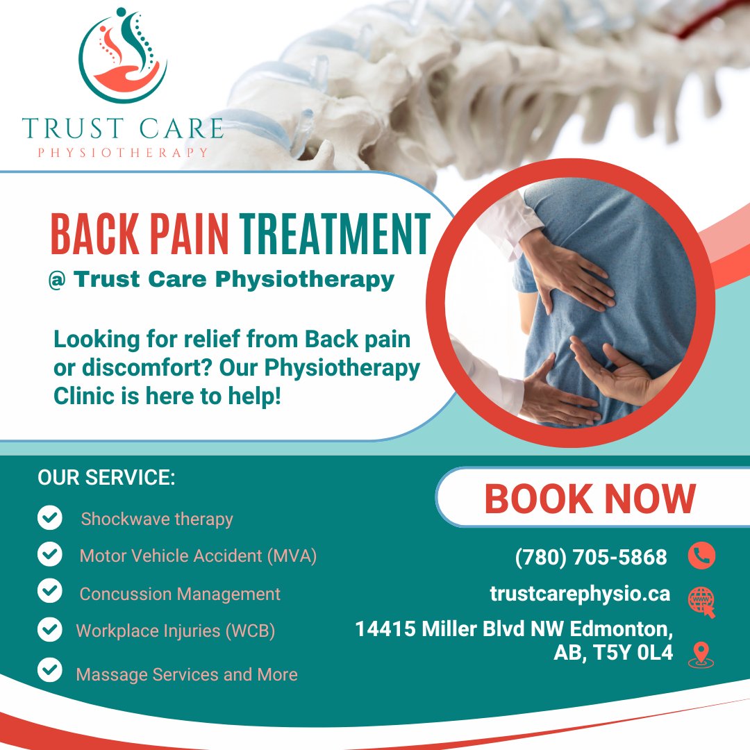 Trust Care Physiotherapy Facebook ad: Physiotherapy Assessment in Edmonton