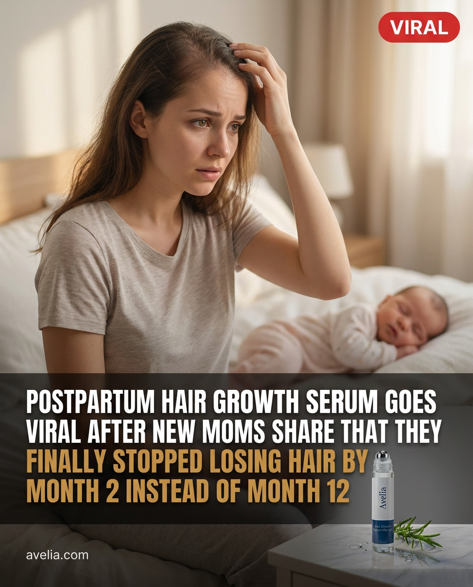 Avelia Care Facebook ad: Postpartum hair loss is temporary, if you act fast enough