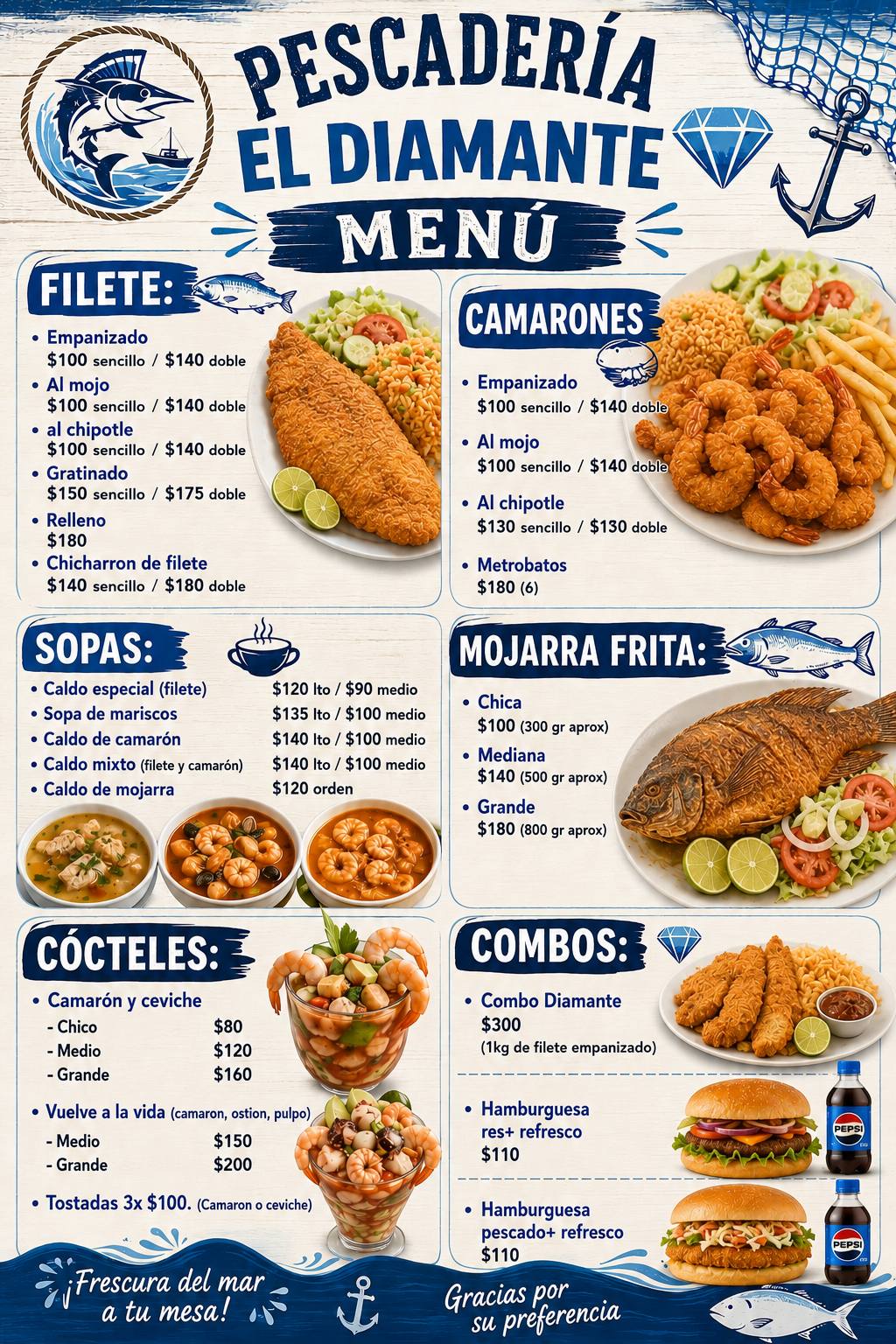 Pescaderia el Diamante Facebook ad: PESCADERIA EL DIAMANTE