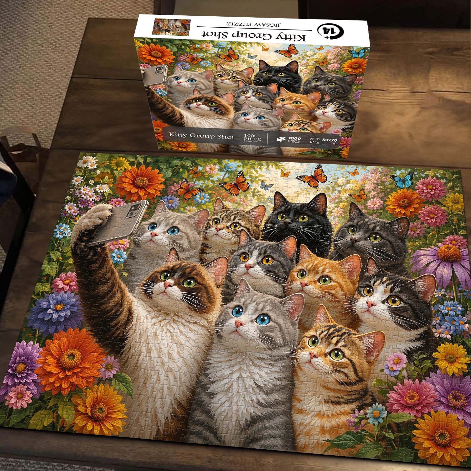 Fun-Puzzle Facebook ad: Kitty Group Shot Jigsaw Puzzle 1000 Pieces