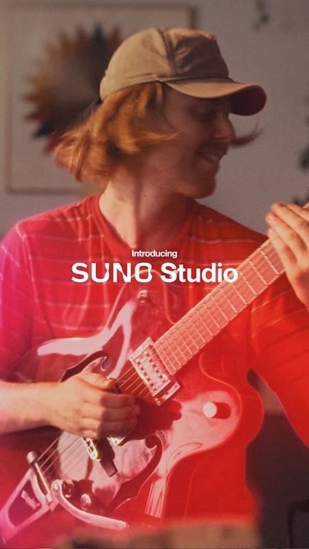 Suno Facebook ad: Unlock your full creative potential with Suno Studio.