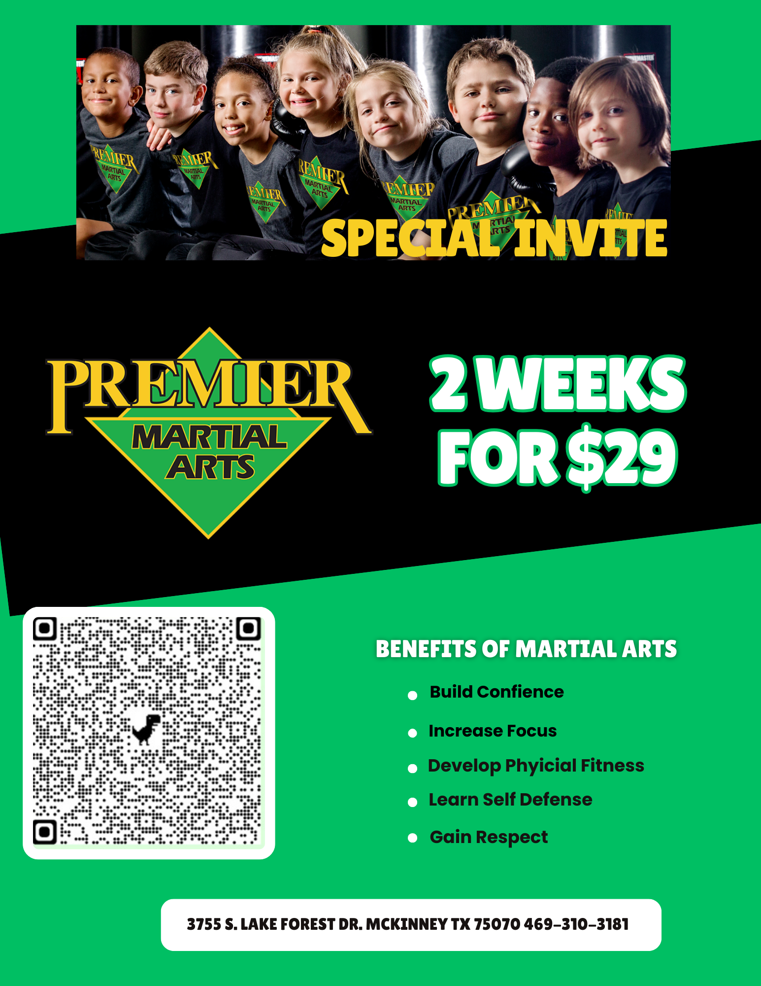 Premier Martial Arts Facebook ad
