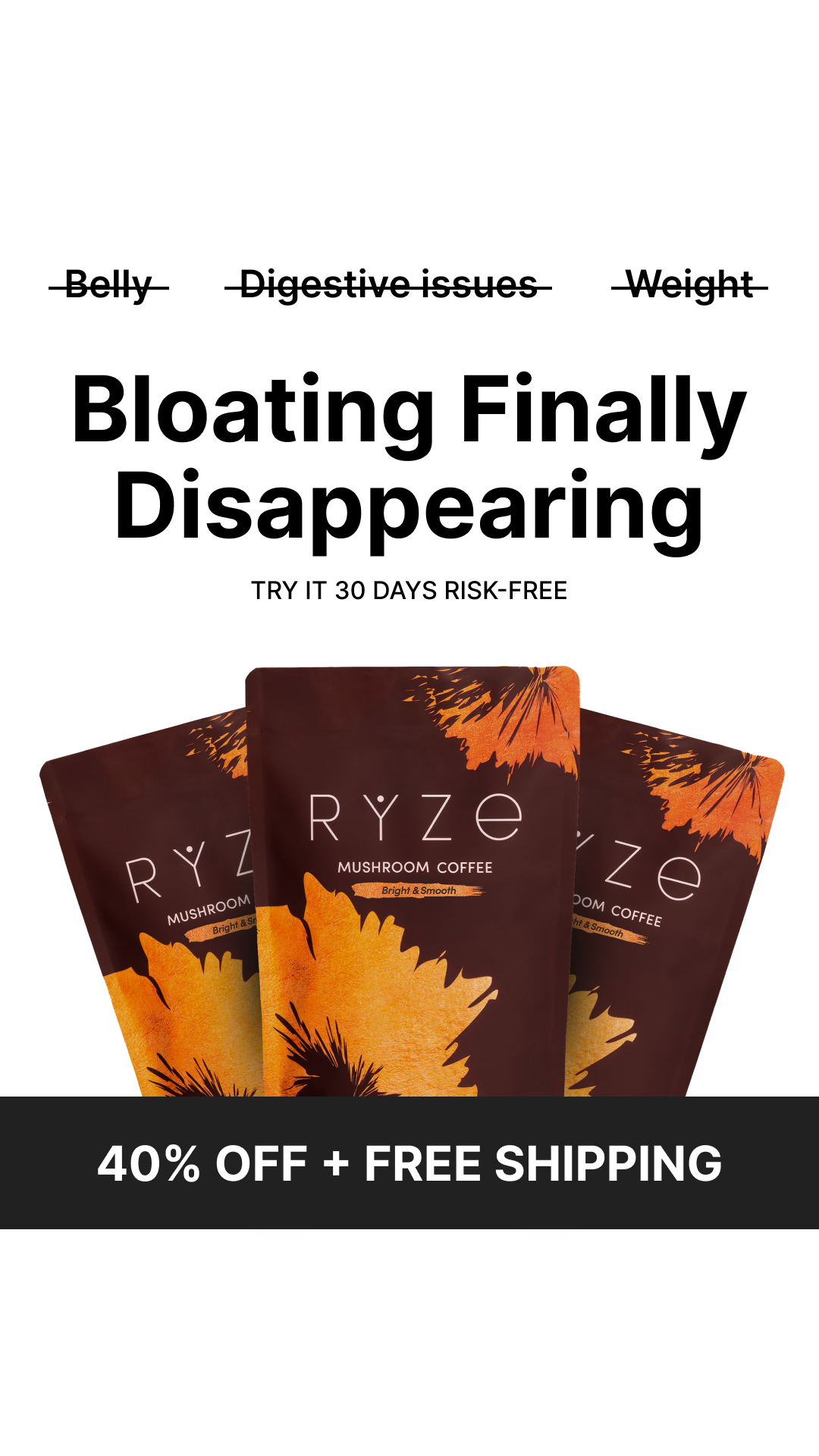 RYZE Superfoods Facebook ad