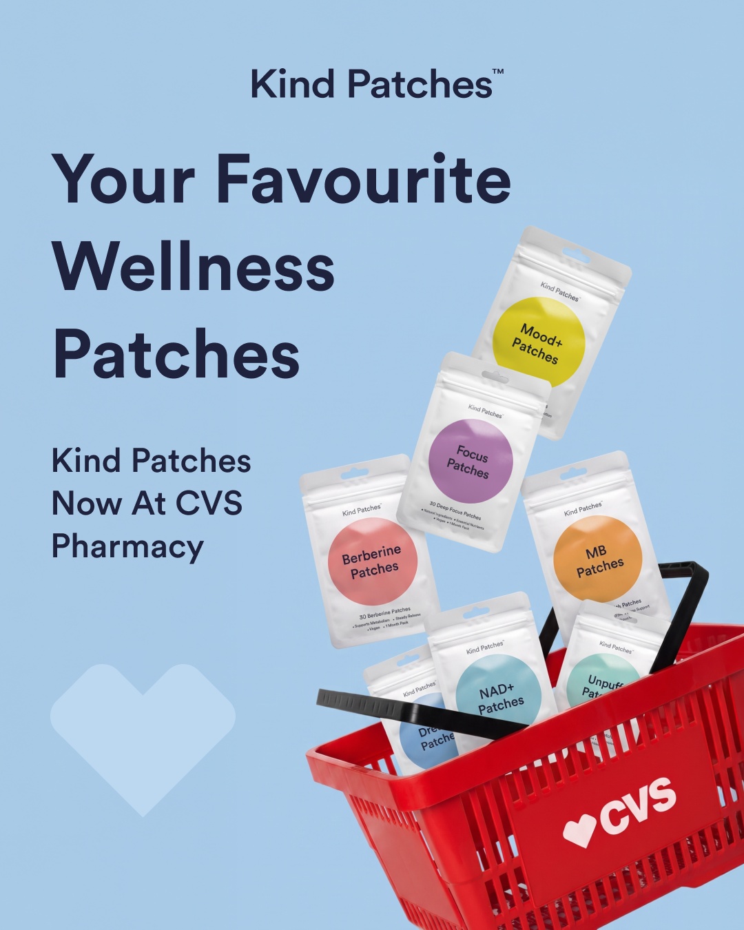 Kind Patches Facebook ad: Add to cart. Literally.