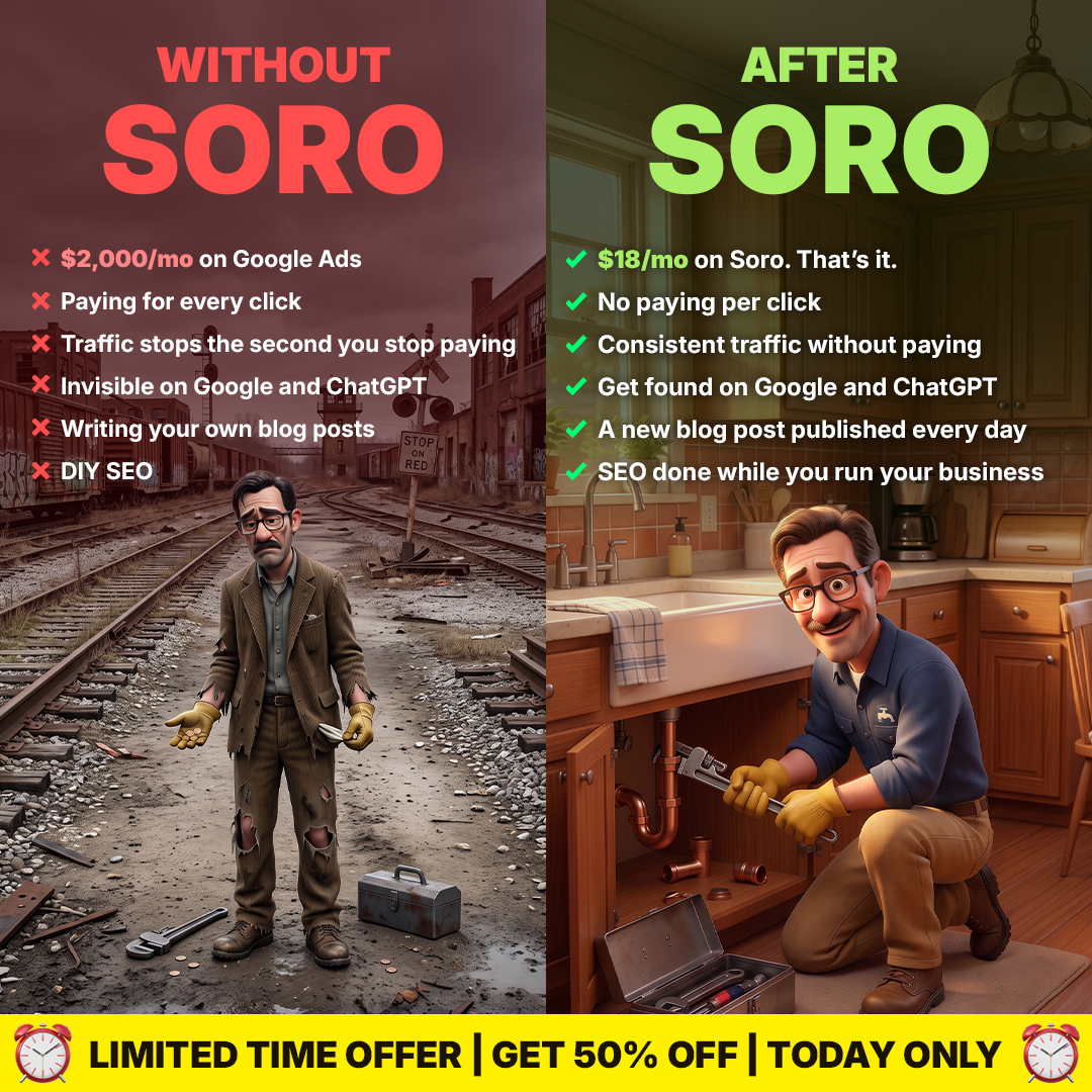 Soro SEO Facebook ad: Rank #1 on Google