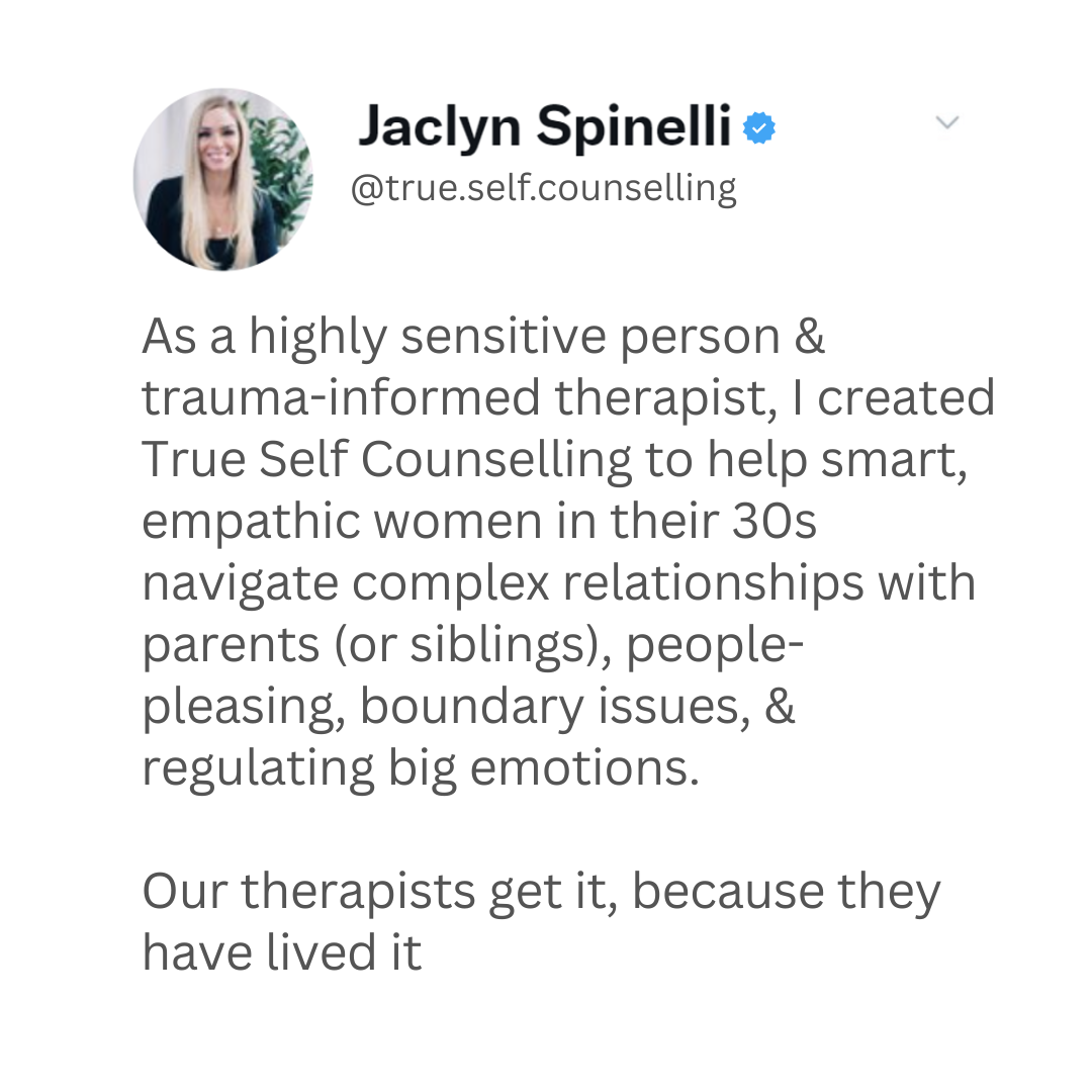 True Self Counselling Facebook ad