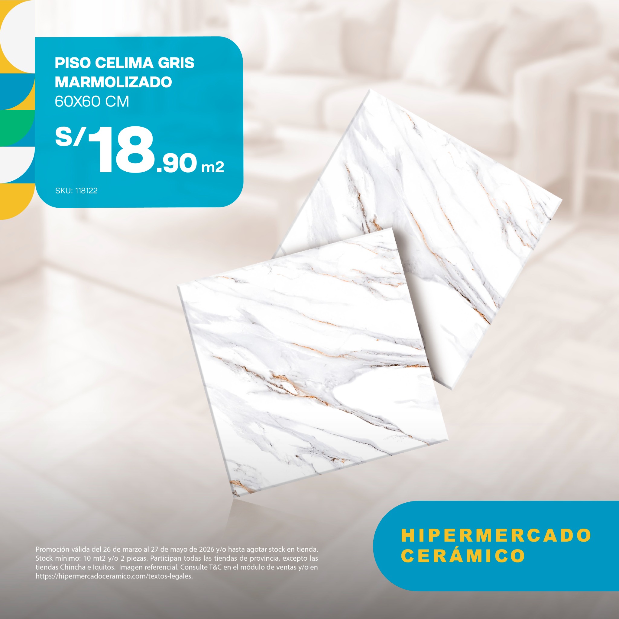 Hipermercado Ceramico Facebook ad: Haz que tu casa se vea como siempre…