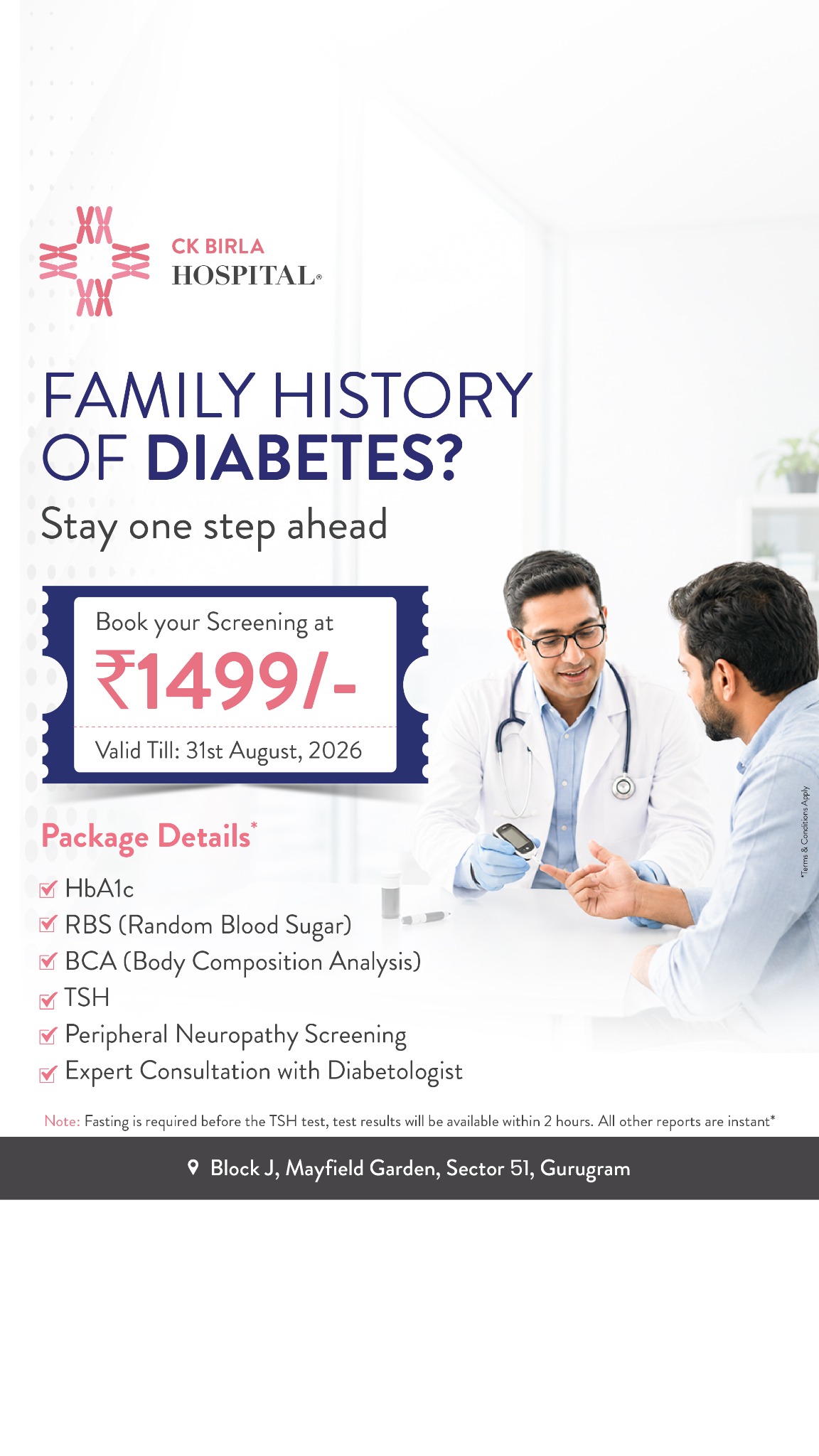 CK Birla Hospital Facebook ad