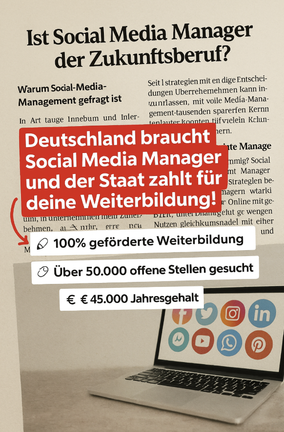 Digital Vision Academy Facebook ad: 100% kostenlose Weiterbildung